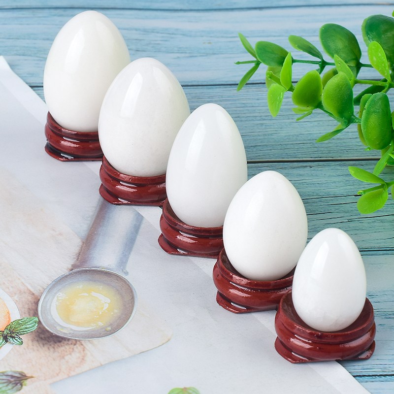 Undrilled White Jade Yoni Eggs Massage Stones To Train Pelvic Muscles Kegel Exercise Buy White