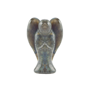 1.5 Inch Labradorite Stone Small Carved Crystal Angel Figurine