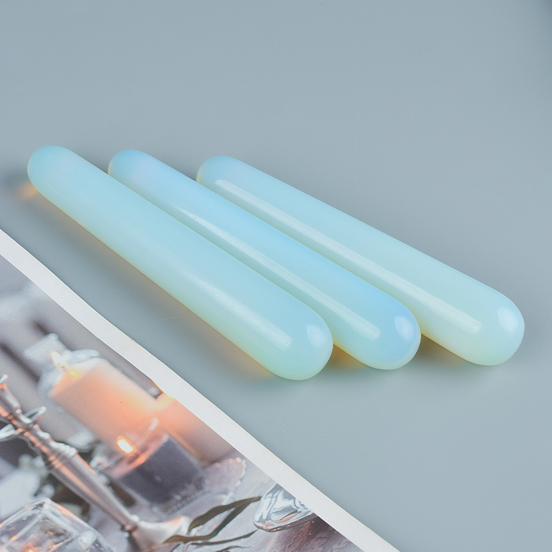 Natural Opalite Jade Wand Massage Wand for Acupuncture Therapy Stick 