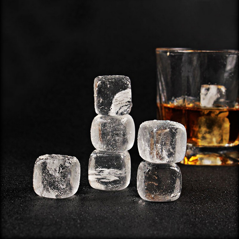 Natural Rock Quartz Whiskey Stones Crystal Whisky Bar Ice Stone Set