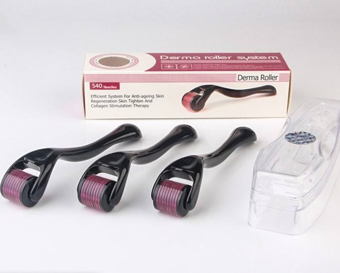 Hot Selling Plastic Handle Derma Roller Best Selling Facial Microneedle Roller Set Face Dermaroller with Box for Sales