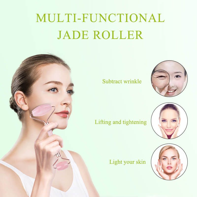 New Design Natural Jade Roller Rose Quartz Face Roller