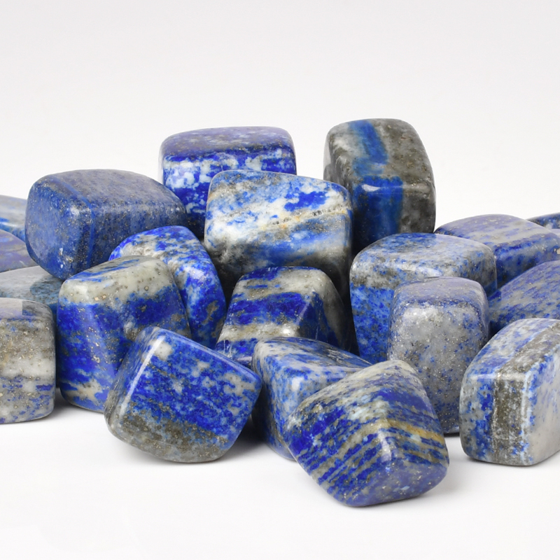 Wholesale Natural Lapis Lazuli Polished Gemstone Tumbled Stones High Quality Healing Stone for Home Decoration (1 KG)